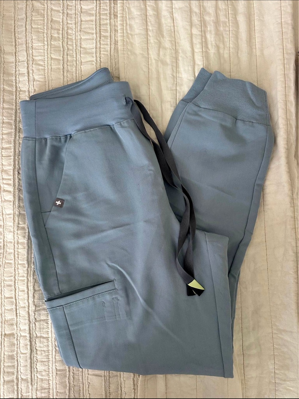 Figs Slate Blue Drawstring Cargo Joggers XSP